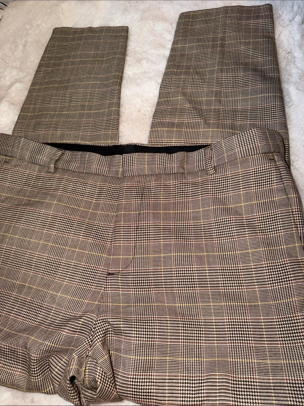 Plaid Dress Pants in Brown and Tan H&M Men’s :6X32 slim fit